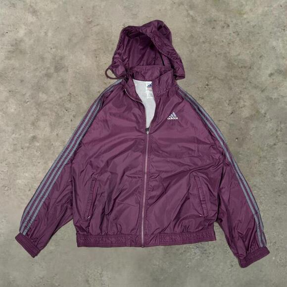 Adidas Men's Purple and Burgundy Hoody - Picture 1 of 6